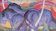 Franz Marc Die groben blauen Pferde oil painting